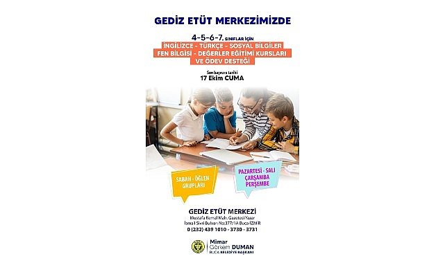 Buca’da Eğitimde Fırsat Eşitliği İçin Ücretsiz Kurslar