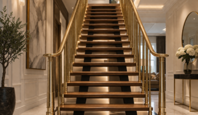 Pirinç Merdiven Korkuluk, Şıklık, Dayanıklılık ve Zamansız Tasarımın Buluşma Noktası